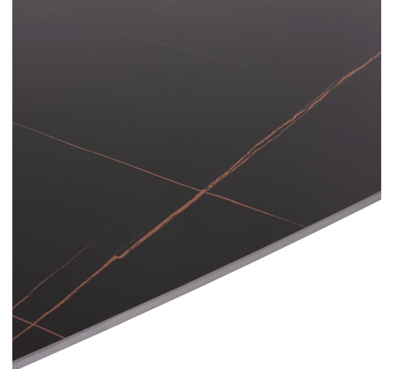 ΤΡΑΠΕΖΙ RAVEN HM18149.02 ΚΕΡΑΜΙΚΟ TOP ΜΕ ΟΨΗ ΜΑΥΡΟ ΜΑΡΜΑΡΟ 140x80x74Υεκ.