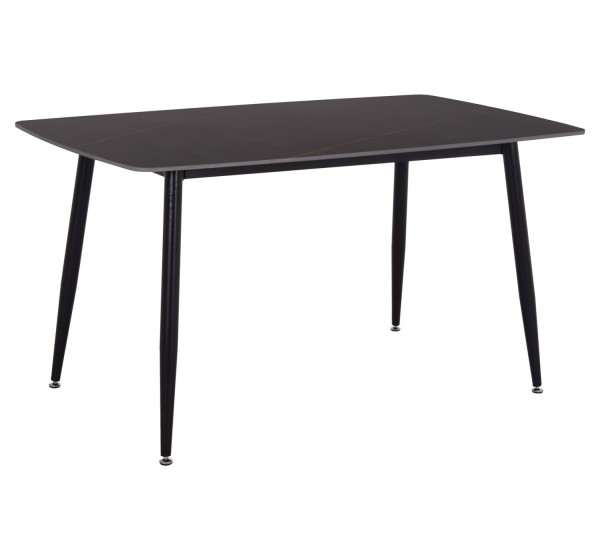 ΤΡΑΠΕΖΙ RAVEN HM18149.02 ΚΕΡΑΜΙΚΟ TOP ΜΕ ΟΨΗ ΜΑΥΡΟ ΜΑΡΜΑΡΟ 140x80x74Υεκ.