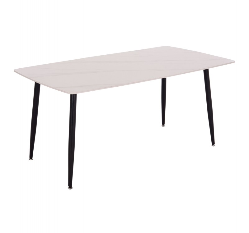 ΤΡΑΠΕΖΙ RAVEN HM18150.01 ΚΕΡΑΜΙΚΟ TOP ΜΕ ΟΨΗ ΛΕΥΚΟ ΜΑΡΜΑΡΟ 160x80x74Υεκ.