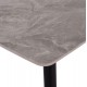ΤΡΑΠΕΖΙ RAVEN HM9854.13 ΚΕΡΑΜΙΚΟ TOP ΓΚΡΙ ΜΑΡΜΑΡΟ-ΜΑΥΡΟ ΜΕΤΑΛΛΟ 120x70x73Υεκ.
