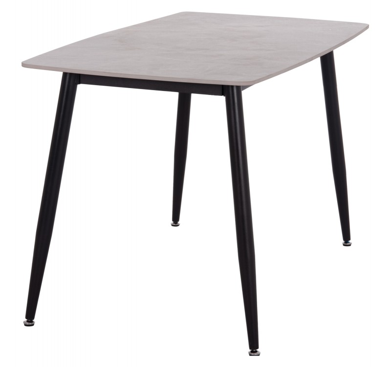 ΤΡΑΠΕΖΙ RAVEN HM9854.13 ΚΕΡΑΜΙΚΟ TOP ΓΚΡΙ ΜΑΡΜΑΡΟ-ΜΑΥΡΟ ΜΕΤΑΛΛΟ 120x70x73Υεκ.