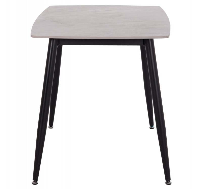 ΤΡΑΠΕΖΙ RAVEN HM9854.13 ΚΕΡΑΜΙΚΟ TOP ΓΚΡΙ ΜΑΡΜΑΡΟ-ΜΑΥΡΟ ΜΕΤΑΛΛΟ 120x70x73Υεκ.