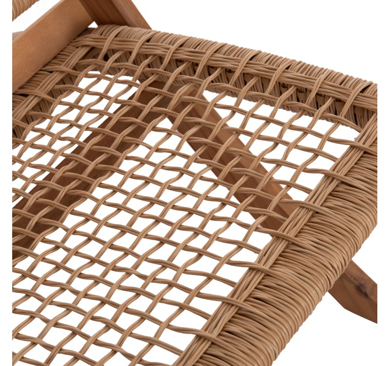 ΚΑΡΕΚΛΑ ΑΝΑΔΙΠΛΟΥΜΕΝΗ FERMO HM6243.01 ΞΥΛΟ ΑΚΑΚΙΑΣ ΦΥΣΙΚΟ-ΣΥΝΘ.WICKER 60x76x72Υεκ.