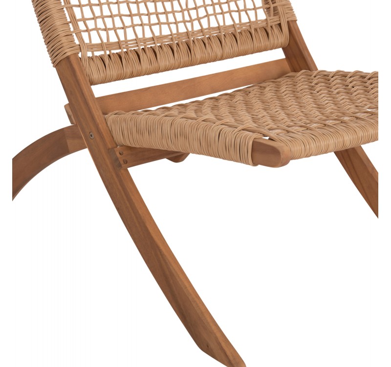 ΚΑΡΕΚΛΑ ΑΝΑΔΙΠΛΟΥΜΕΝΗ FERMO HM6243.01 ΞΥΛΟ ΑΚΑΚΙΑΣ ΦΥΣΙΚΟ-ΣΥΝΘ.WICKER 60x76x72Υεκ.