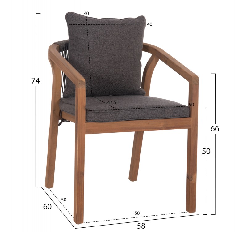 ΠΟΛΥΘΡΟΝΑ CONTREL HM6244.02 ΞΥΛΟ ΑΚΑΚΙΑΣ ΦΥΣΙΚΟ-ΣΧΟΙΝΙ & ΜΑΞΙΛΑΡΙΑ ΓΚΡΙ 58x60x74Υεκ.