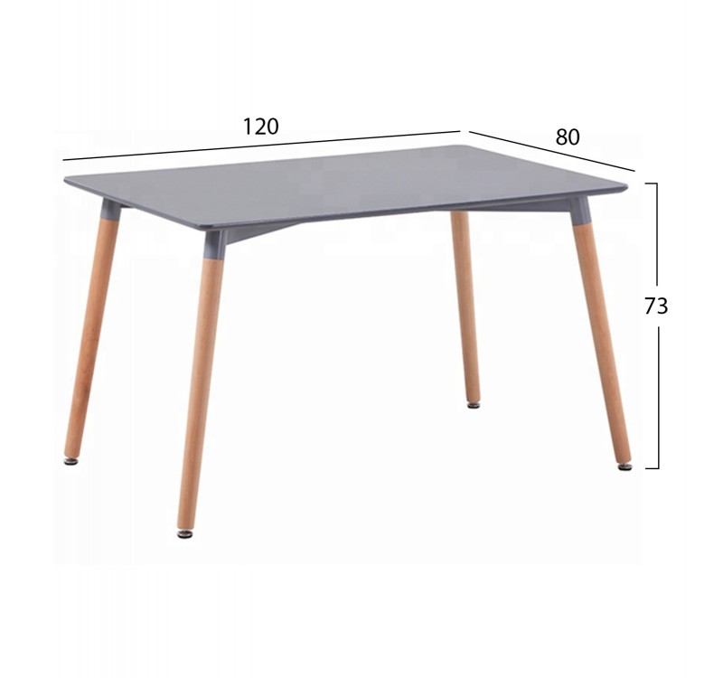 ΣΕΤ ΤΡΑΠΕΖΑΡΙΑΣ 5ΤΜΧ ANAIS HM21176 MDF TOP ΣΕ ΓΚΡΙ--P.P. & PU ΣΕ ΓΚΡΙ