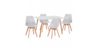 ΣΕΤ ΤΡΑΠΕΖΑΡΙΑΣ 5ΤΜΧ VEGAS HM21184 MDF TOP ΣΕ ΛΕΥΚΟ--ΠΟΔΙΑ ΟΞΙΑΣ