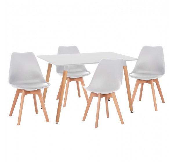 ΣΕΤ ΤΡΑΠΕΖΑΡΙΑΣ 5ΤΜΧ VEGAS HM21184 MDF TOP ΣΕ ΛΕΥΚΟ--ΠΟΔΙΑ ΟΞΙΑΣ