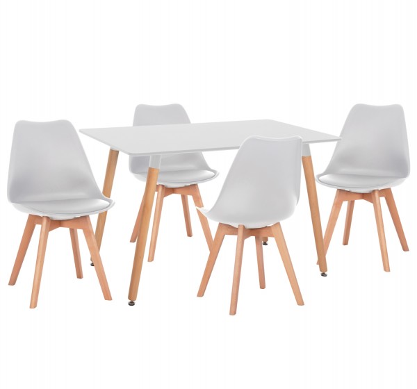 ΣΕΤ ΤΡΑΠΕΖΑΡΙΑΣ 5ΤΜΧ VEGAS HM21184 MDF TOP ΣΕ ΛΕΥΚΟ--ΠΟΔΙΑ ΟΞΙΑΣ