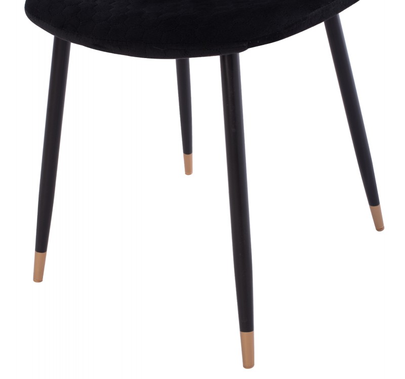 ΣΕΤ ΤΡΑΠΕΖΑΡΙΑΣ 5ΤΜΧ BROLIN HM21191 MDF TOP-ΜΕΤΑΛΛΙΚΑ ΠΟΔΙΑ-ΒΕΛΟΥΔΟ--ΜΑΥΡΟ