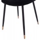 ΣΕΤ ΤΡΑΠΕΖΑΡΙΑΣ 5ΤΜΧ BROLIN HM21191 MDF TOP-ΜΕΤΑΛΛΙΚΑ ΠΟΔΙΑ-ΒΕΛΟΥΔΟ--ΜΑΥΡΟ