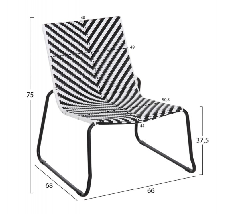 ΣΕΤ LOUNGE 3TMX ΕΞ.ΧΩΡΟΥ PONY HM21193.02 ΜΕΤΑΛΛΟ ΚΑΙ ΣΥΝΘ.RATTAN ΣΕ ΛΕΥΚΟ-ΜΑΥΡΟ