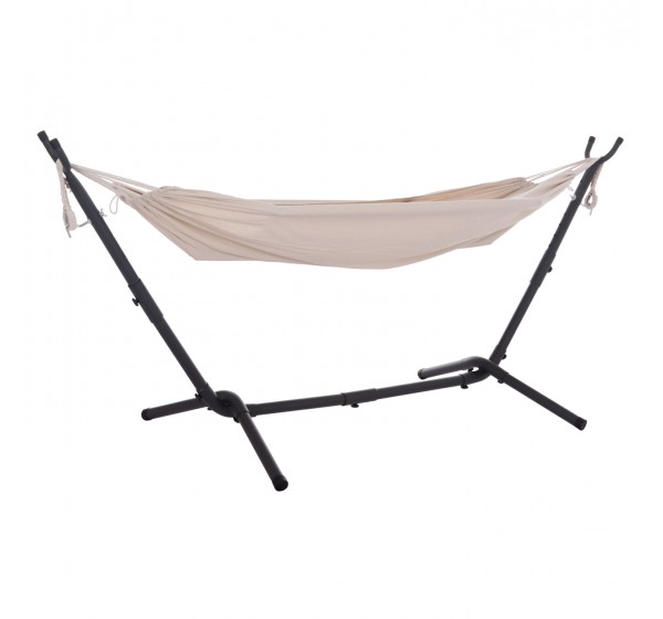 ΑΙΩΡΑ CRAVE HM6304.02 ΑΝΘΡΑΚΙ ΜΕΤΑΛΛΙΚΟΣ ΣΚΕΛΕΤΟΣ--ΜΠΕΖ ΥΦΑΣΜΑ 265x93x105Υεκ