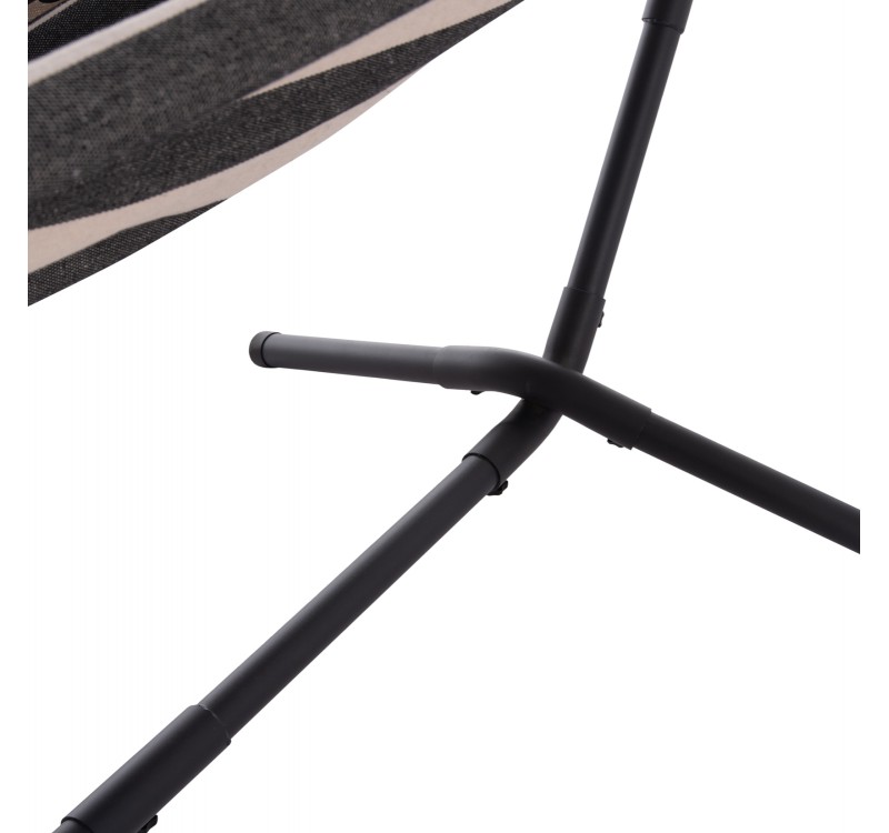 ΑΙΩΡΑ CRAVE HM6304.03 ΑΝΘΡΑΚΙ ΜΕΤΑΛ. ΣΚΕΛΕΤΟΣ--ΜΠΛΕ ΣΚΟΥΡΟ ΠΑΝΙ ΜΕ ΛΕΥΚΗ ΡΙΓΑ 265x93x105Υεκ