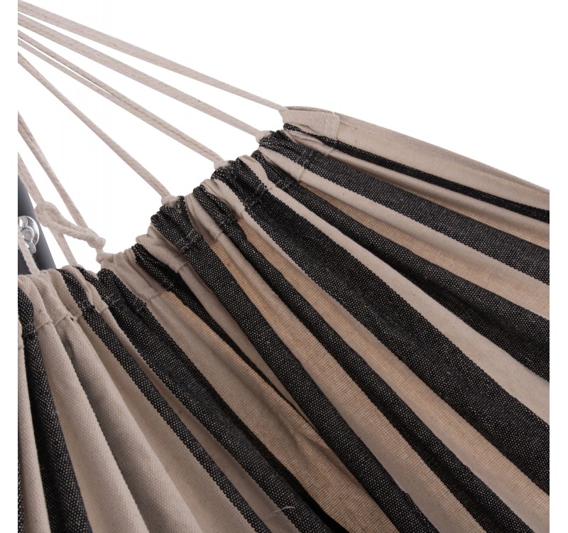 ΑΙΩΡΑ CRAVE HM6304.03 ΑΝΘΡΑΚΙ ΜΕΤΑΛ. ΣΚΕΛΕΤΟΣ--ΜΠΛΕ ΣΚΟΥΡΟ ΠΑΝΙ ΜΕ ΛΕΥΚΗ ΡΙΓΑ 265x93x105Υεκ