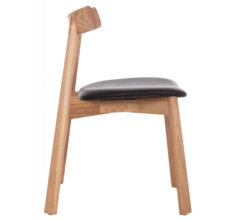 KΑΡΕΚΛΑ ΤΡΑΠΕΖΑΡΙΑΣ SEKAN HM18245.04 RUBBERWOOD-ΜΑΥΡΟ PU 60x54x72Υεκ