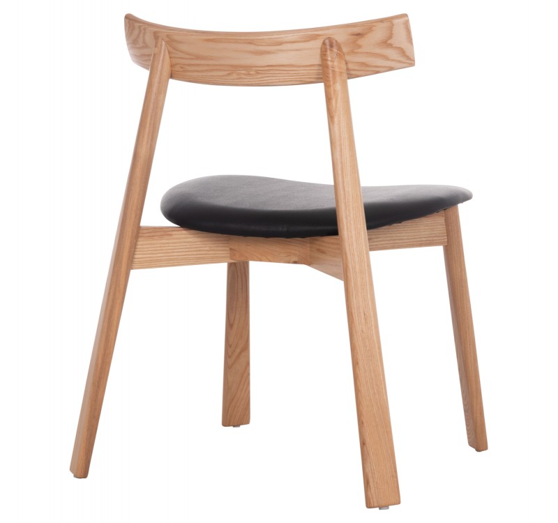 KΑΡΕΚΛΑ ΤΡΑΠΕΖΑΡΙΑΣ SEKAN HM18245.04 RUBBERWOOD-ΜΑΥΡΟ PU 60x54x72Υεκ