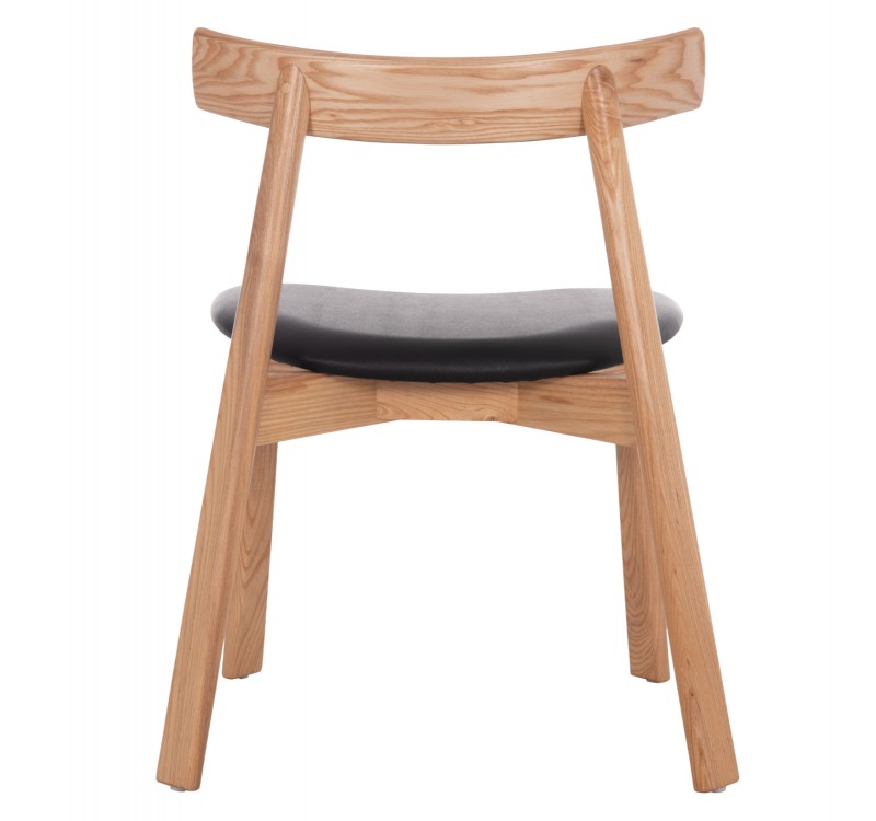 KΑΡΕΚΛΑ ΤΡΑΠΕΖΑΡΙΑΣ SEKAN HM18245.04 RUBBERWOOD-ΜΑΥΡΟ PU 60x54x72Υεκ