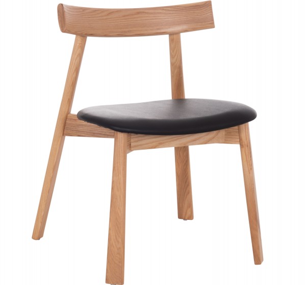 KΑΡΕΚΛΑ ΤΡΑΠΕΖΑΡΙΑΣ SEKAN HM18245.04 RUBBERWOOD-ΜΑΥΡΟ PU 60x54x72Υεκ