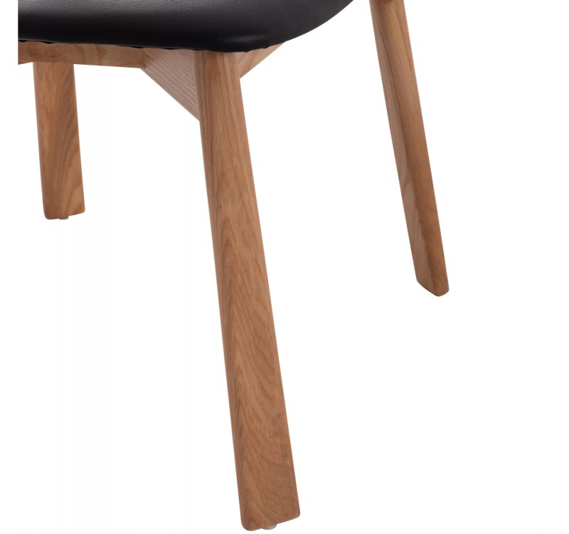KΑΡΕΚΛΑ ΤΡΑΠΕΖΑΡΙΑΣ SEKAN HM18245.04 RUBBERWOOD-ΜΑΥΡΟ PU 60x54x72Υεκ