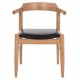 ΠΟΛΥΘΡΟΝΑ CERSEI HM9946.01 RUBBERWOOD ΣΕ LIGHT OAK & PU ΣΕ ΜΑΥΡΟ 57x53x72Υεκ
