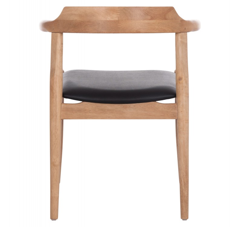 ΠΟΛΥΘΡΟΝΑ CERSEI HM9946.01 RUBBERWOOD ΣΕ LIGHT OAK & PU ΣΕ ΜΑΥΡΟ 57x53x72Υεκ