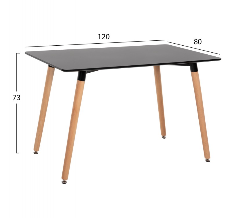 ΣΕΤ ΤΡΑΠΕΖΑΡΙΑΣ 5ΤΜΧ MINIMAL HM21173 MDF TOP ΜΑΥΡΟ-ΒΕΛΟΥΔΟ & ΜΕΤΑΛΛΟ ΜΑΥΡΟ