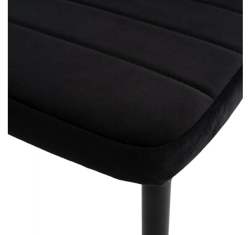 ΣΕΤ ΤΡΑΠΕΖΑΡΙΑΣ 5ΤΜΧ MINIMAL HM21173 MDF TOP ΜΑΥΡΟ-ΒΕΛΟΥΔΟ & ΜΕΤΑΛΛΟ ΜΑΥΡΟ