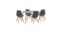 ΣΕΤ ΤΡΑΠΕΖΑΡΙΑΣ 5ΤΜΧ VEGAS HM21177 MDF TOP ΣΕ ΓΚΡΙ--ΥΦΑΣΜΑ ΣΕ ΓΚΡΙ