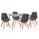 ΣΕΤ ΤΡΑΠΕΖΑΡΙΑΣ 5ΤΜΧ VEGAS HM21177 MDF TOP ΣΕ ΓΚΡΙ--ΥΦΑΣΜΑ ΣΕ ΓΚΡΙ