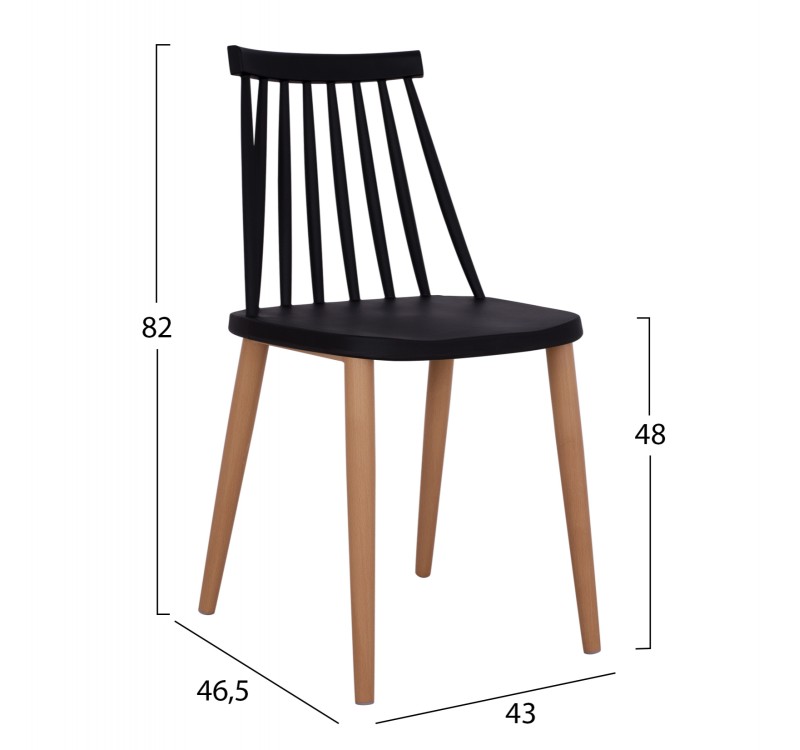 ΣΕΤ ΤΡΑΠΕΖΑΡΙΑΣ 5ΤΜΧ MINIMAL HM21178 MDF TOP ΣΕ ΜΑΥΡΟ-ΣΚΕΛΕΤΟΣ ΣΕ ΦΥΣΙΚΟ ΞΥΛΟΥ