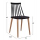 ΣΕΤ ΤΡΑΠΕΖΑΡΙΑΣ 5ΤΜΧ MINIMAL HM21178 MDF TOP ΣΕ ΜΑΥΡΟ-ΣΚΕΛΕΤΟΣ ΣΕ ΦΥΣΙΚΟ ΞΥΛΟΥ