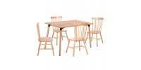ΣΕΤ ΤΡΑΠΕΖΑΡΙΑΣ 5ΤΜΧ LUCIEN HM21183 MDF TOP & ΞΥΛΟ ΟΞΙΑΣ ΣΕ ΦΥΣΙΚΟ ΧΡΩΜΑ