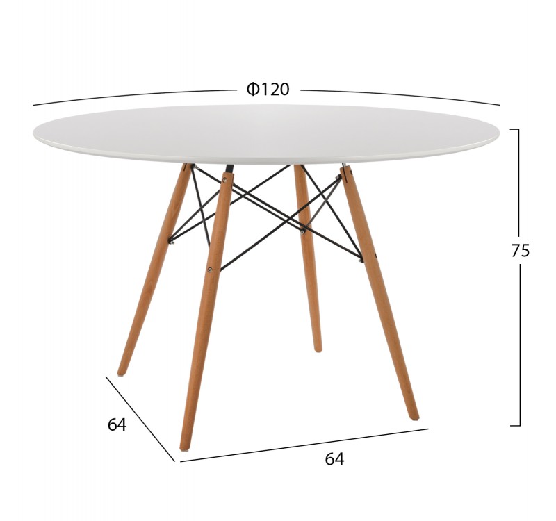 ΣΕΤ ΤΡΑΠΕΖΑΡΙΑΣ 5ΤΜΧ MAGGIE HM21186 MDF TOP & ΠΟΛΥΠΡΟΠΥΛΕΝΙΟ ΣΕ ΛΕΥΚΟ ΧΡΩΜΑ
