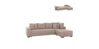 ΓΩΝΙΑΚΟΣ ΚΑΝΑΠΕΣ-ΚΡΕΒΑΤΙ ΜΕ ΑΠΟΘ.ΧΩΡΟ TRENDSTON HM3302.03R ΜΠΕΖ ΥΦΑΣΜΑ 298x177x95Υεκ
