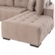 ΓΩΝΙΑΚΟΣ ΚΑΝΑΠΕΣ-ΚΡΕΒΑΤΙ ΜΕ ΑΠΟΘ.ΧΩΡΟ TRENDSTON HM3302.03R ΜΠΕΖ ΥΦΑΣΜΑ 298x177x95Υεκ