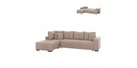 ΓΩΝΙΑΚΟΣ ΚΑΝΑΠΕΣ-ΚΡΕΒΑΤΙ ΜΕ ΑΠΟΘ.ΧΩΡΟ TRENDSTON HM3302.03L ΜΠΕΖ ΥΦΑΣΜΑ 298x177x95Υεκ