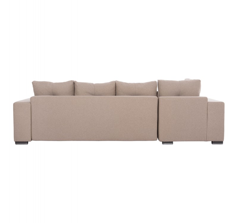ΓΩΝΙΑΚΟΣ ΚΑΝΑΠΕΣ-ΚΡΕΒΑΤΙ ΜΕ ΑΠΟΘ.ΧΩΡΟ TRENDSTON HM3302.03L ΜΠΕΖ ΥΦΑΣΜΑ 298x177x95Υεκ