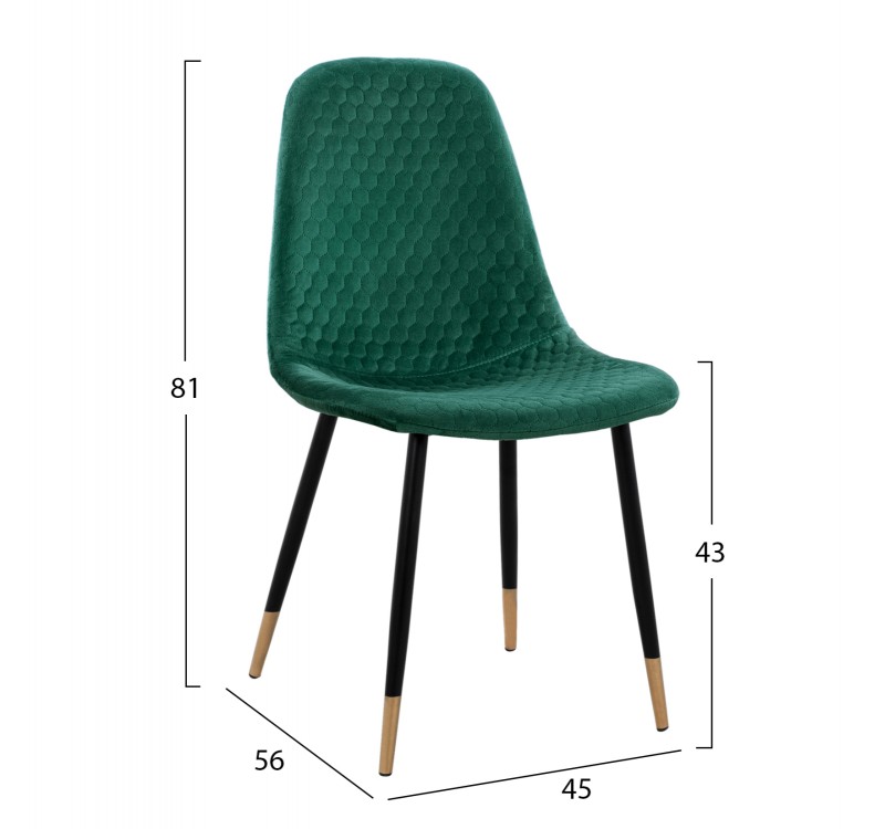 ΣΕΤ ΤΡΑΠΕΖΑΡΙΑΣ 5ΤΜΧ ALIZA HM11196.03 MDF TOP-ΒΕΛΟΥΔΟ ΚΥΠΑΡΙΣΣΙ & ΜΕΤΑΛΛΟ ΜΑΥΡΟ