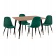 ΣΕΤ ΤΡΑΠΕΖΑΡΙΑΣ 5ΤΜΧ ALIZA HM11196.03 MDF TOP-ΒΕΛΟΥΔΟ ΚΥΠΑΡΙΣΣΙ & ΜΕΤΑΛΛΟ ΜΑΥΡΟ