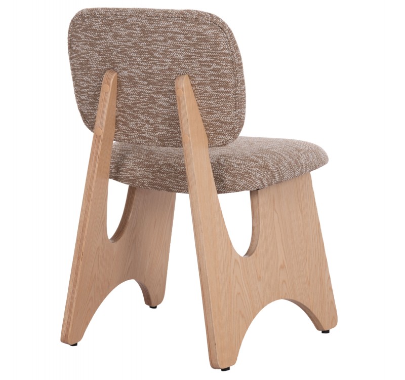 ΚΑΡΕΚΛΑ ΤΡΑΠΕΖΑΡΙΑΣ BELLISI HM18248.01 ΚΑΦΕ ΥΦΑΣΜΑ-PLYWOOD ΧΡΩΜΑ ΔΡΥΟΣ 53x56x78Υεκ.