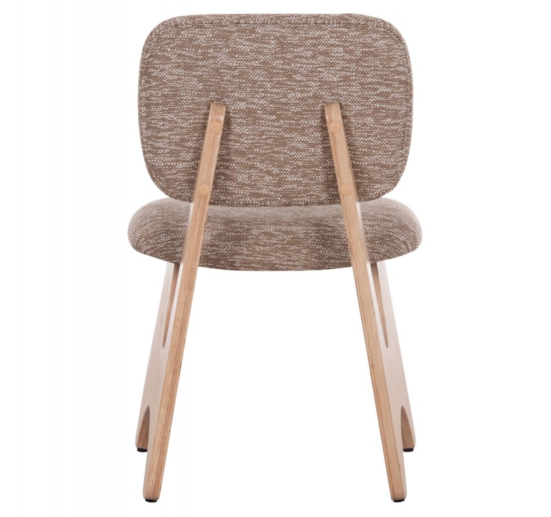 ΚΑΡΕΚΛΑ ΤΡΑΠΕΖΑΡΙΑΣ BELLISI HM18248.01 ΚΑΦΕ ΥΦΑΣΜΑ-PLYWOOD ΧΡΩΜΑ ΔΡΥΟΣ 53x56x78Υεκ.
