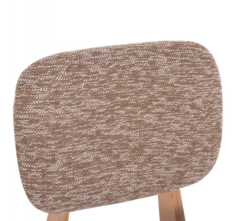 ΚΑΡΕΚΛΑ ΤΡΑΠΕΖΑΡΙΑΣ BELLISI HM18248.01 ΚΑΦΕ ΥΦΑΣΜΑ-PLYWOOD ΧΡΩΜΑ ΔΡΥΟΣ 53x56x78Υεκ.