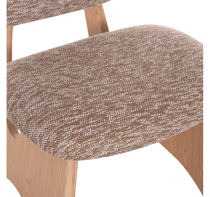 ΚΑΡΕΚΛΑ ΤΡΑΠΕΖΑΡΙΑΣ BELLISI HM18248.01 ΚΑΦΕ ΥΦΑΣΜΑ-PLYWOOD ΧΡΩΜΑ ΔΡΥΟΣ 53x56x78Υεκ.
