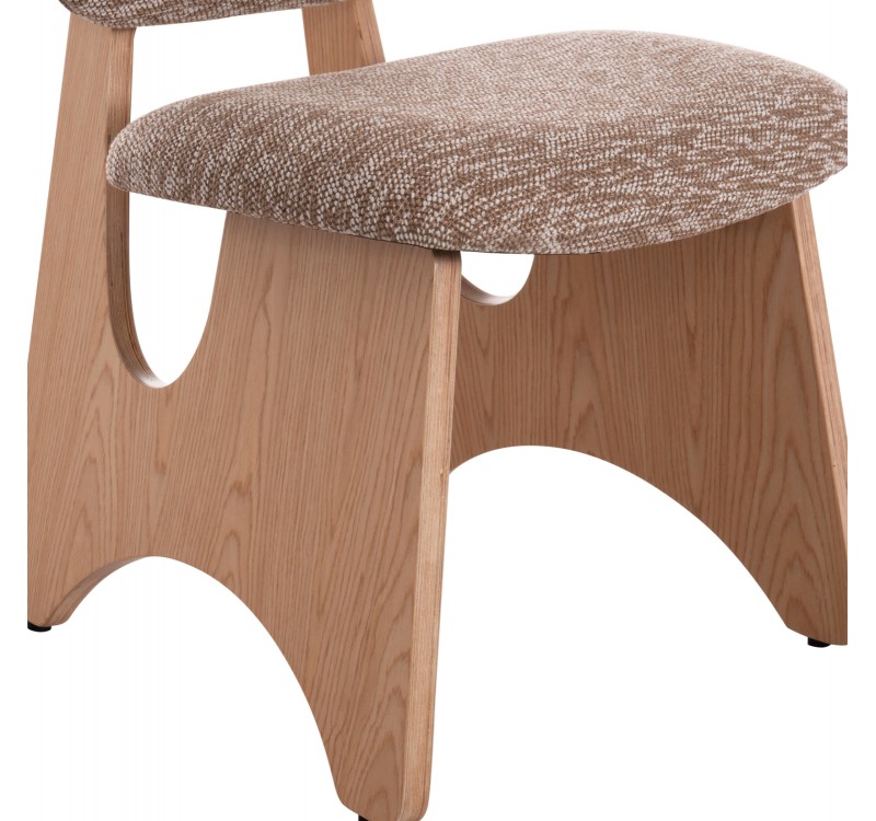 ΚΑΡΕΚΛΑ ΤΡΑΠΕΖΑΡΙΑΣ BELLISI HM18248.01 ΚΑΦΕ ΥΦΑΣΜΑ-PLYWOOD ΧΡΩΜΑ ΔΡΥΟΣ 53x56x78Υεκ.