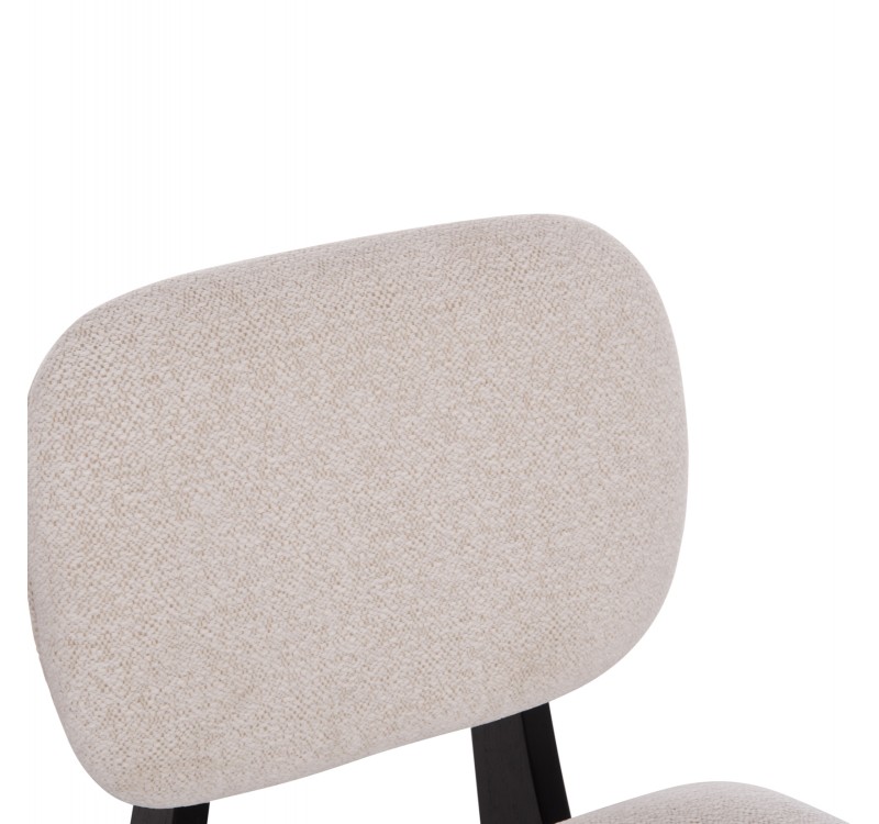 ΚΑΡΕΚΛΑ ΤΡΑΠΕΖΑΡΙΑΣ BELLISI HM18248.02 ΕΚΡΟΥ ΥΦΑΣΜΑ-PLYWOOD ΣΕ ΜΑΥΡΟ 53x56x78Υεκ.