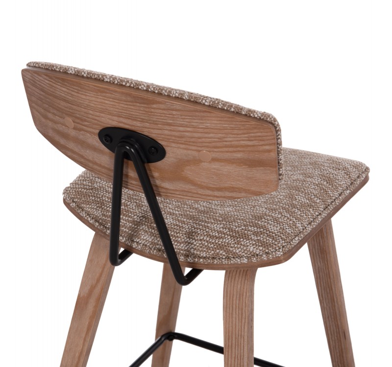 ΣΚΑΜΠΟ ΜΠΑΡ ΜΕΣ.ΥΨΟΥΣ INOVER HM9984.01 PLYWOOD ΣΕ WHITEWASH-ΚΑΦΕ ΥΦΑΣΜΑ 50x48x90Υεκ.