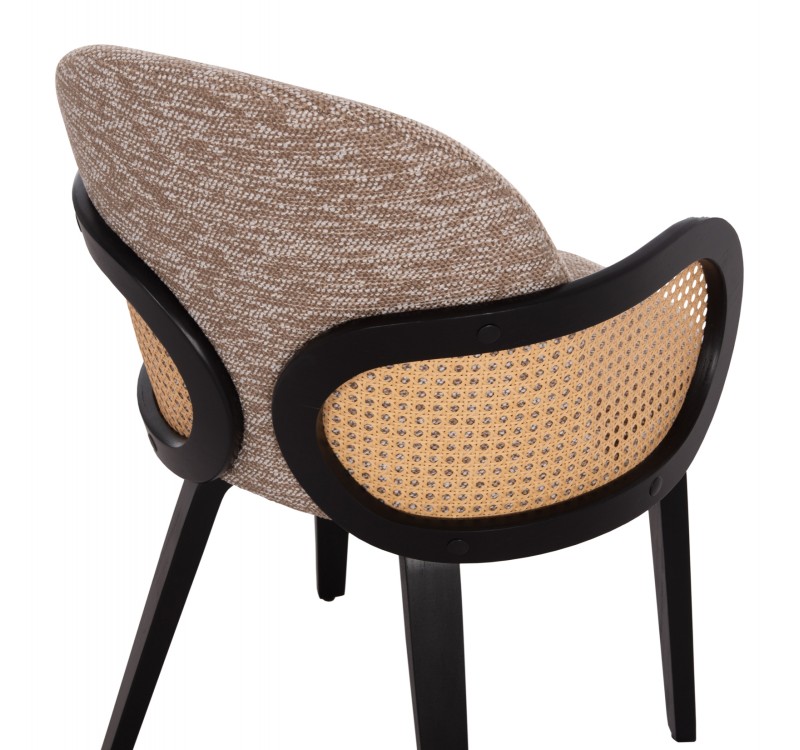 ΠΟΛΥΘΡΟΝΑ ΤΡΑΠΕΖΑΡΙΑΣ BECKER HM18246.03 PLYWOOD ΜΑΥΡΟ--ΚΑΦΕ ΥΦΑΣΜΑ 54x62x79Υεκ.