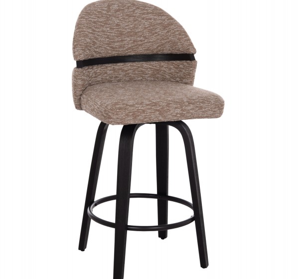 ΣΚΑΜΠΟ ΜΠΑΡ ΠΕΡΙΣΤΡΕΦΟΜΕΝΟ DEKKER HM18250.02 PLYWOOD ΜΑΥΡΟ--ΥΦΑΣΜΑ ΚΑΦΕ 48x54x96Υεκ.