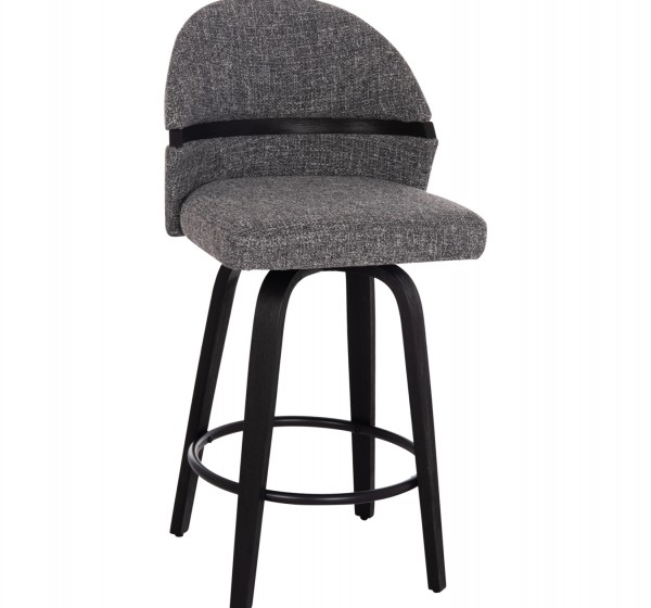 ΣΚΑΜΠΟ ΜΠΑΡ ΠΕΡΙΣΤΡΕΦΟΜΕΝΟ DEKKER HM18250.03 PLYWOOD ΜΑΥΡΟ--ΥΦΑΣΜΑ ΓΚΡΙ 48x54x96Υεκ.